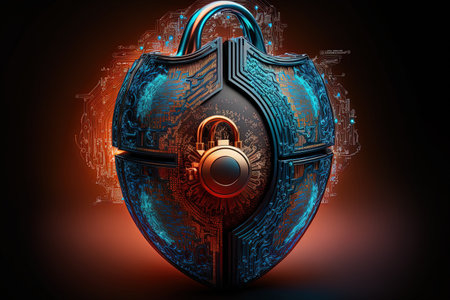 cyber security concept and internet technology networkの素材