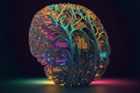 Information connected cyber brain ideaの素材