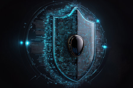 technology security concept safety digital protection systemの素材