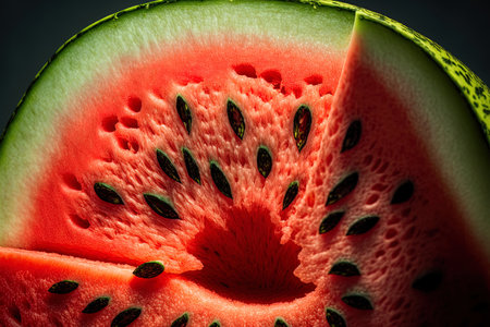 Red, luscious watermelon backdrop in close upの素材