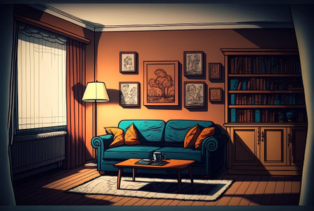 picture of a room with a sofaの素材