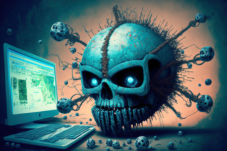 picture of the threat of a cyberattackの素材