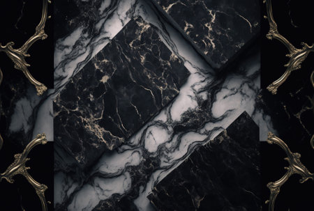 marble background with a black textureの素材
