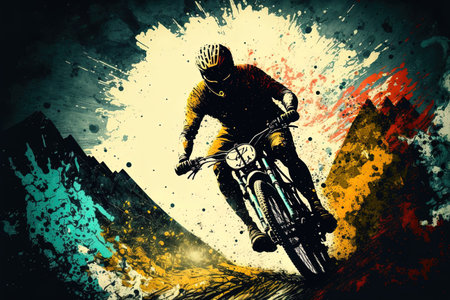 Mountain biking for fitness and sportの素材