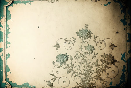 Vintage wallpaper with a recycled white paper textureの素材