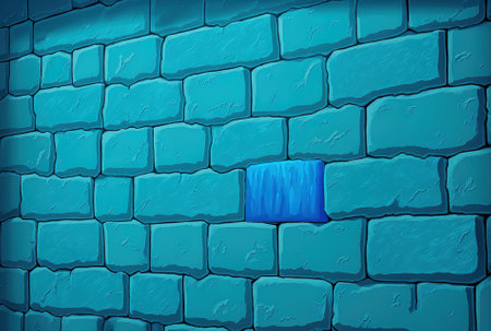 Wall background texture with blue paintの素材