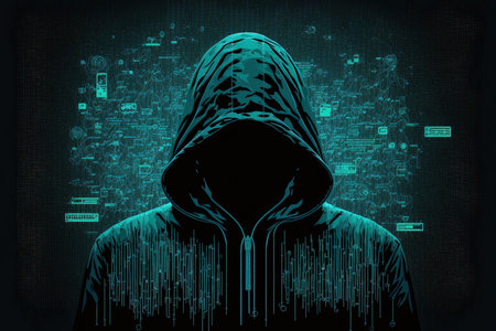 hacker attack and data breach, information cocnceptの素材