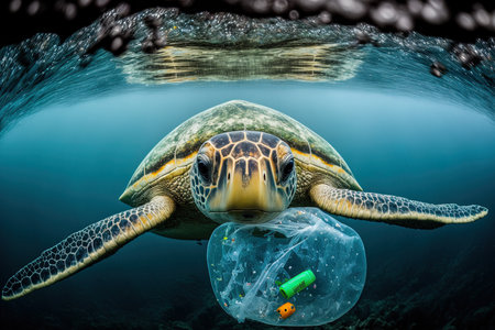 Oceanic microplastics and problematic plastic bottlesの素材