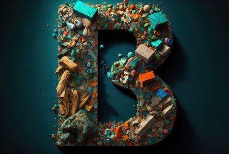 Letter L is garbage. rubbish font rubbish alphabet litter for writingの素材