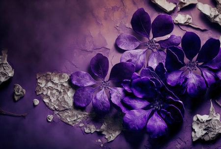 Violet background with dry pastelsの素材