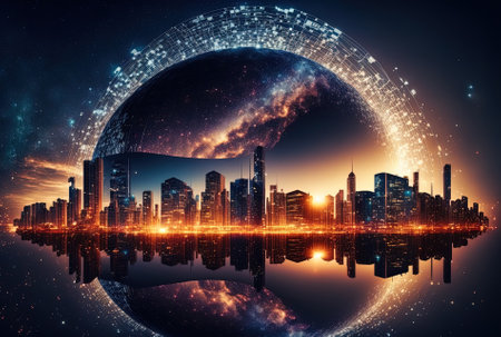 Background technology for the global smart city network digital remixの素材