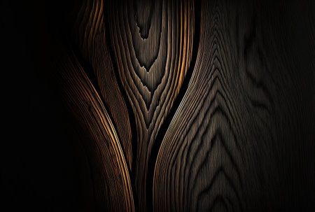 Black background with a wooden textureの素材