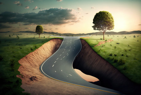 Companies discover a new road ideaの素材