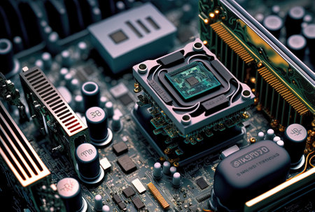 computer components up closeの素材