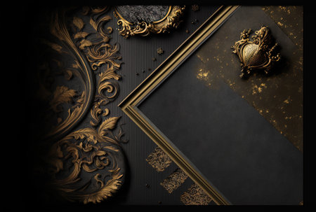 Dark backdrop wallpaper, paper texture, and design space in vintage collage wallpaperの素材