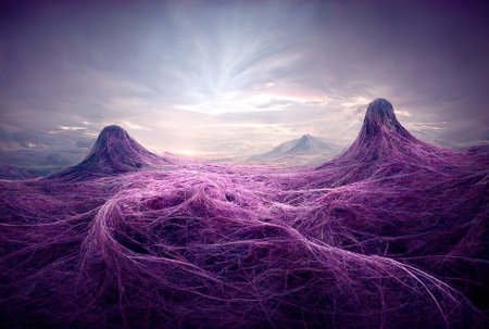 Disruptive technology a virtual assistant with a purple gradient backdropの素材