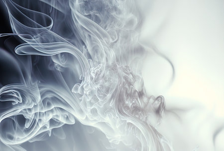 A white smokey abstract in close upの素材