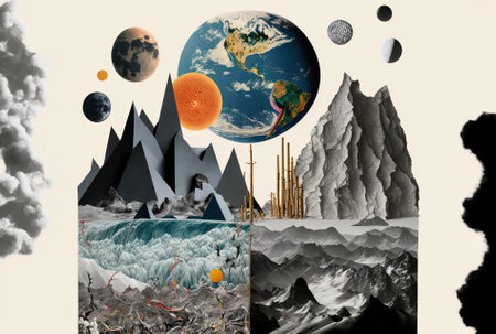 Conceptual collage for climate changeの素材