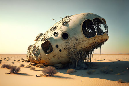 damaged spaceship that was lostの素材