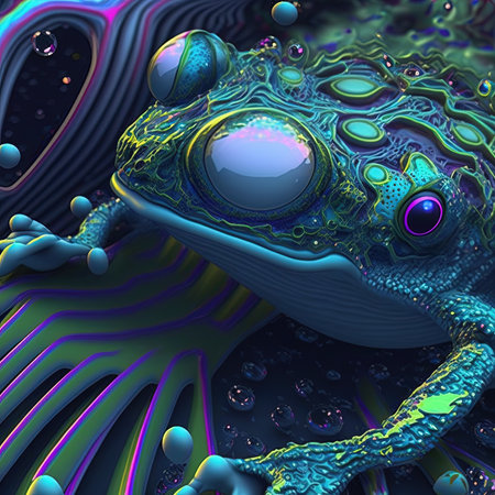 Abstract the coloration of frogs on the Fractalの素材