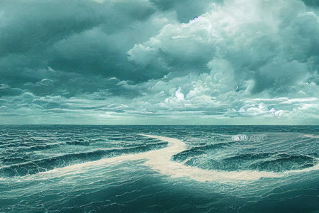 Flood in Florida after hurricane IAN 2022, good for news illustrationの素材