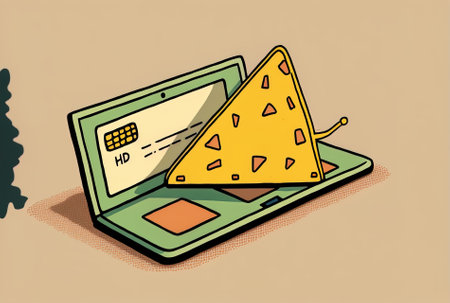 angles of a laptop and a SIM cardの素材