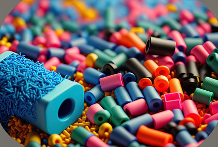 Granules of colorful plastic polymer for cableの素材