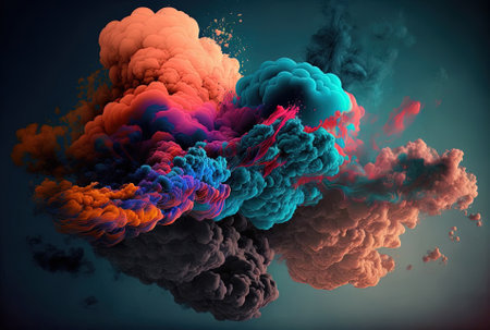 Mix of vivid ink cloudsの素材