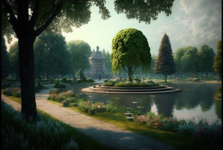 lovely city parkの素材