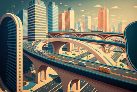 superb contemporary infrastructure for megacitiesの素材