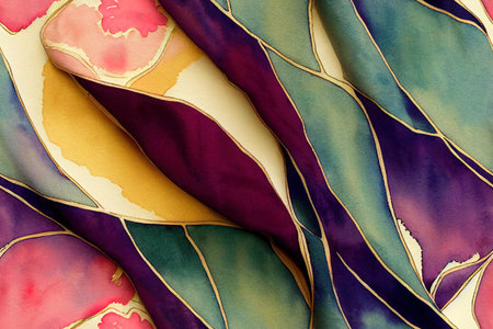 Hand drawn watercolor Romantic paisley pattern.For seamless textile and graphic.の素材