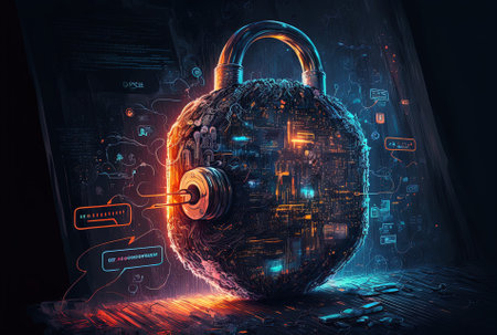 Internet technology, data privacy, and cybersecurity ideasの素材