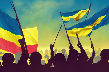 Make Peace No War, Stand for Peace, Stand with Ukraine.の素材