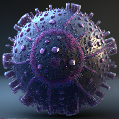 SARS-CoV-2 Coronavirus Variant Omicron. 3D renderingの素材