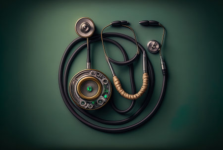 Stethoscope on top viewの素材