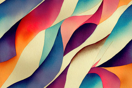 Seamless hand painted watercolour Multicolour paisley patternの素材