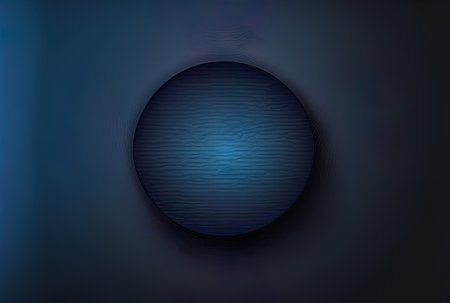 Smooth, dark blue with a black vignette studio background with a blue gradientの素材