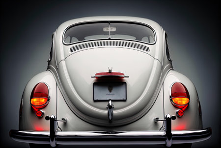 rear light on a white carの素材