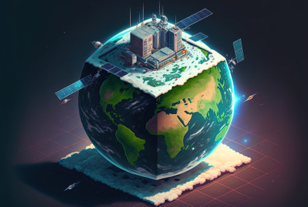 Observation of Earth from spaceの素材