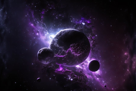 Purple cosmological wallpaperの素材