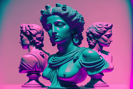 retro forms in vaporwave fashionの素材