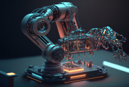 Robotic arm and hologram for RPAの素材
