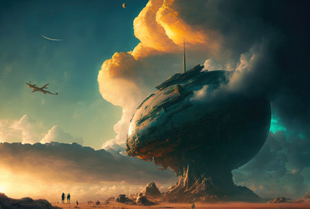 Sky in science fictionの素材