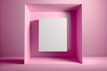 A simple abstract pink square background with a pink basis and sceneの素材