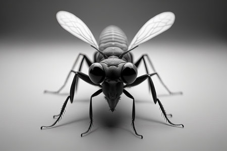 an insect photographed in extreme close upの素材