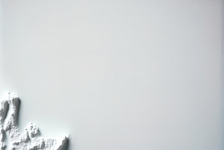 White paint in close up on a wall backgroundの素材