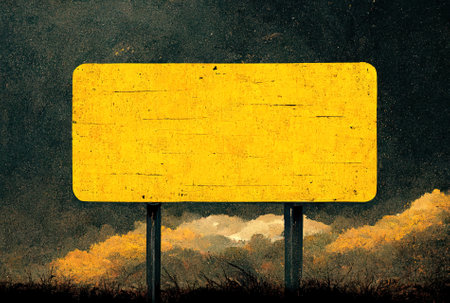 With a yellow road sign, success and failureの素材