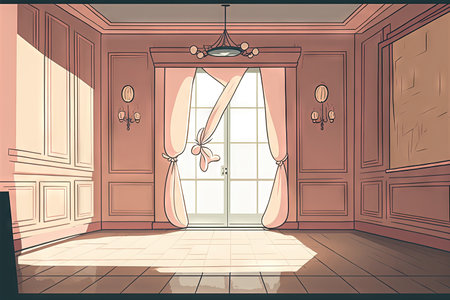 Ballet Bar Against Wall In Empty Studioの素材