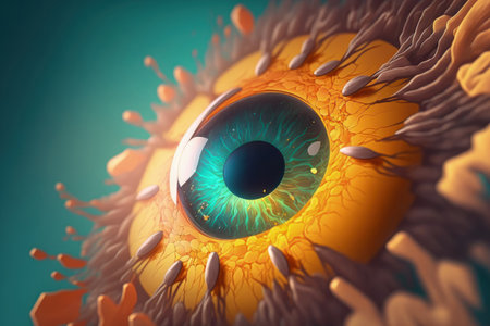 Extremely detailed macro shot of a human eyeの素材
