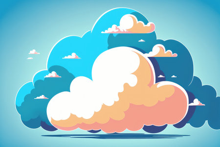 a picture of clouds with a white backgroundの素材